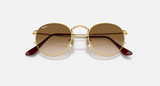 Ray-Ban Round Metal Sunglasses - Gold W/ Brown Gradient