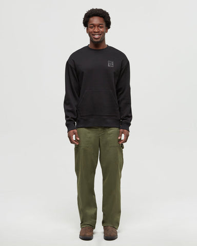 Tentree Mens Boreal Wolf Crew - Meteorite Black/Cloudburst Grey