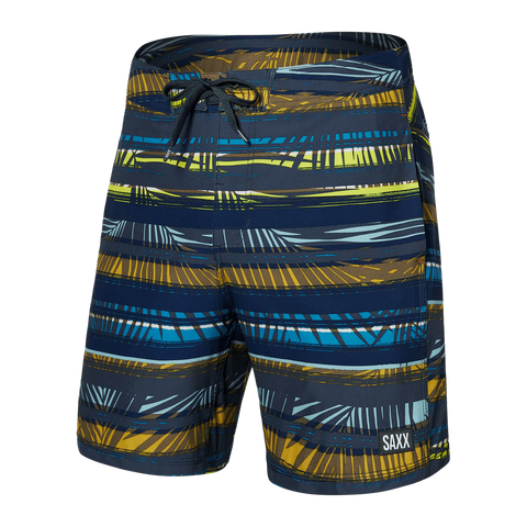 Saxx Mens Betawave 7" Swim Shorts -  Shade Stripe - Multi