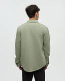 Tentree Men's Quilted Colville Snap Shacket - Light Moss Heather