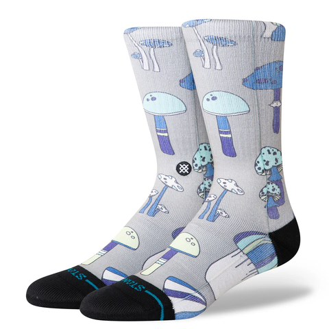 Stance Microbial Crew Socks - String Grey