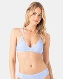 Roxy Women's Crochet Athletic Triangle Bikini Top - Open Air