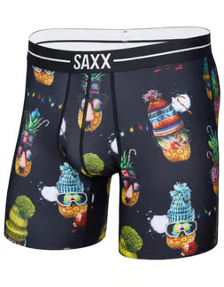 Saxx Volt Breathable Mesh Underwear - Deck The Pineapples - Black