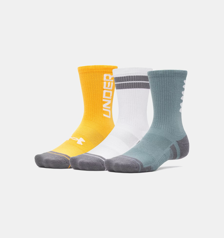 Under Armour Unisex UA Performance Tech Pro Crew Sock Socks - Jasper Blue / White - 587