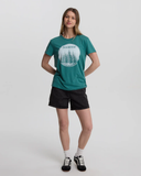 Tentree Women's Tree Circle T-Shirt -  Tidal Teal White