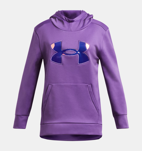 Under Armour Girls' Armour Fleece® Iridescent Big Logo Hoodie