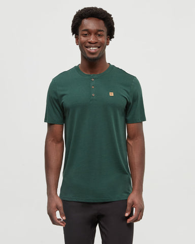 Tentree Mens Baker Henley T-Shirt - Forest Pine
