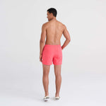 Saxx Mens Oh Buoy Stretch Volley 5" Swim Short - Hibiscus