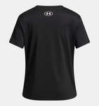 Under Armour Girls' UA Tech™ Print Fill Short Sleeve - Black / White - 001