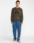 RVCA Mens KSL Crew Sweater - Mushroom