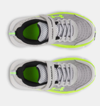 Under Armour Boys' BPS UA Assert 10 AC Running Shoes - Mod Gray / Black / Hyper Green - 012