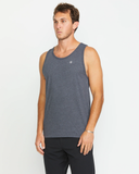 Volcom Mens Solid Heather Tank - Dark Black Heather