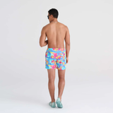 Saxx Mens Oh Buoy Stretch Volley 5" Swim Short - Coast 2 Coast - Blue Multi