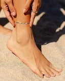 Pura Vida Enamel Bar Chain Anklet ~ Gold