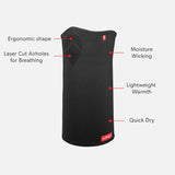 Airhole Airtube Ergo Laser Drytech Thermal Fleece Facemask - Black