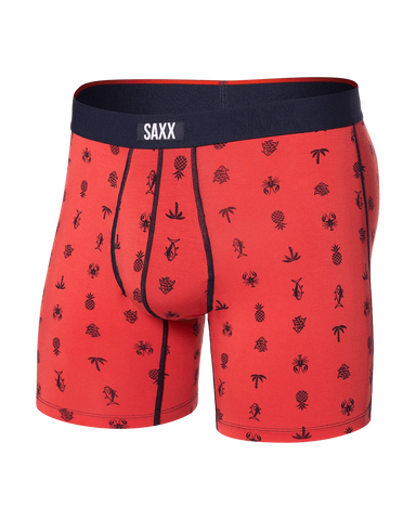 Saxx Vibe Xtra Underwear - Summer Catch - Coral Red