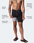 Saxx Mens Oh Buoy Stretch Volley 5" Swim Short - Coast 2 Coast - Blue Multi