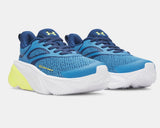 Under Armour Boys' PS UA Rogue 6 Running Shoes - Aegean Blue / Blackout Navy / Flash Light - 430