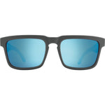 Spy Helm Sunglasses - Soft Matte Dark Gray - Happy Grey Green Polar Light Blue Mirror