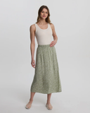 Tentree Women's Yaletown Skirt - Light Moss Bloom Floral