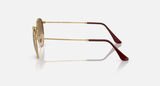 Ray-Ban Round Metal Sunglasses - Gold W/ Brown Gradient