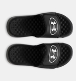 Under Armour Women's UA Ignite Pro 8 Slides - Black / Galaxy Black / White - 001