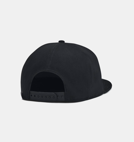 Under Armour Men's Curry Flat Brim Snapback Cap - Black / Castlerock - 001