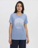 Tentree Women's Tree Circle T-Shirt -  Lakeside Blue White