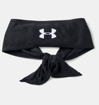 Under Armour Adult UA Armour Tie Headband - Black / White - 001