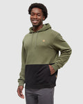Tentree Mens Howson Hoodie - Deep Olive / Meteorite Black
