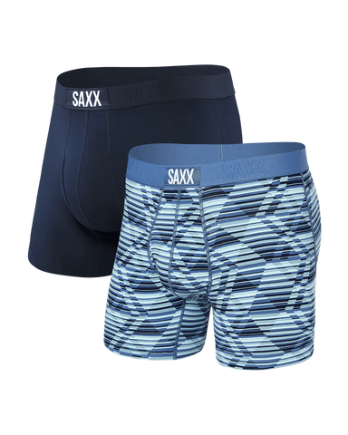 Saxx Ultra Super Soft (2 Pack) - Dazed Argyle/Navy