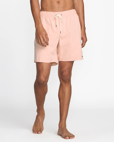RVCA Opposites Elastic 2 17" Swim Trunk - Peach