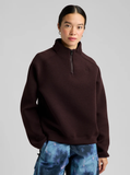 Burton Women's SpaceCloud 1/4 Zip Top - Bear Hug Brown Heather
