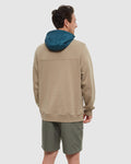 Tentree Mens Whistler 1/4 Zip Hoodie - Khaki Jasper