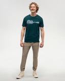 tentree Mens Summer Guitar T-Shirt - Jasper Blue Haze