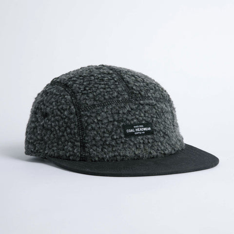 Coal The Linus Fleece 5 Panel Cap - Black