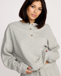 Volcom Womens Lived In Fleece Henley - Heather Grey