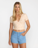 RVCA Women's Roma Wrap Top - Light Tan
