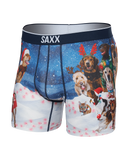 Saxx Volt Breathable Mesh Underwear - Dogs Of Saxxmas-Blue