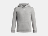 Under Armour Boys' Icon Fleece Team Hoodie - Mod Gray Light Hthr / White - 011