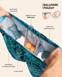 Saxx Mens Oh Buoy 2N1 Volley 7" Swim Short - Hibiscus Jungle - Blue