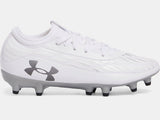 Under Armour Kids UA Magnetico Select 4 FG Jr. Soccer Cleats - White/Black - 101