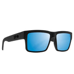 Spy Montana Sunglasses - Soft Matte Black - Happy Boost Polar Ice Blue Mirror