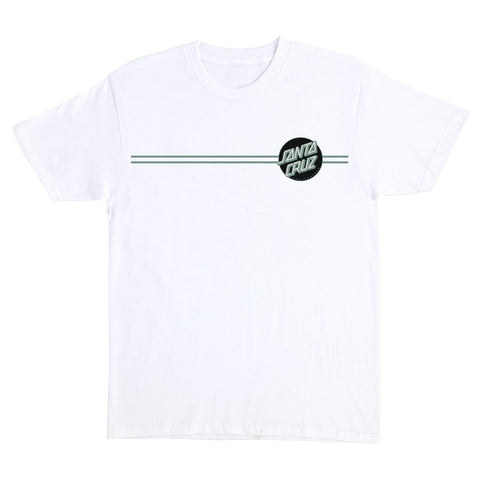 Santa Cruz Mens Johnson Beast Wagon Stripes T-Shirt - White