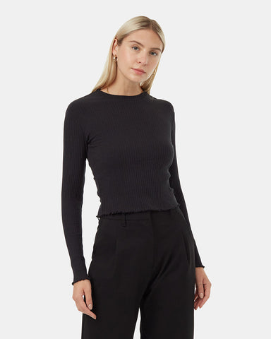 Tentree Women's Newell Longsleeve - Meteorite Black