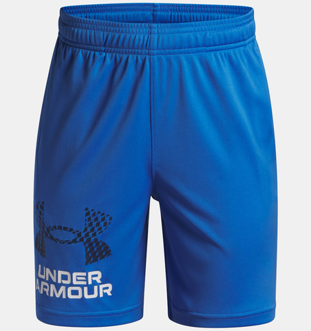 Under Armour Boys' UA Tech™ Logo Shorts - Blue Atlantis / White - 402