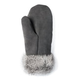 Manitobah Fur Trim Mitt - Charcoal
