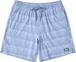 Saxx Mens Oh Buoy 2N1 7" Swim Short - Blue/Periwinkle Stripe
