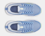 Under Armour Girls' GS UA Surge 5 Running Shoes - Blue Float / Spackle Blue / Green Citrine - 476
