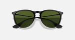Ray-Ban Erika Sunglasses - Black W/ G-15 Green Polar